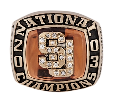 2003 Syracuse NCAA Championship Ring - Dave Bing (Bing LOA)